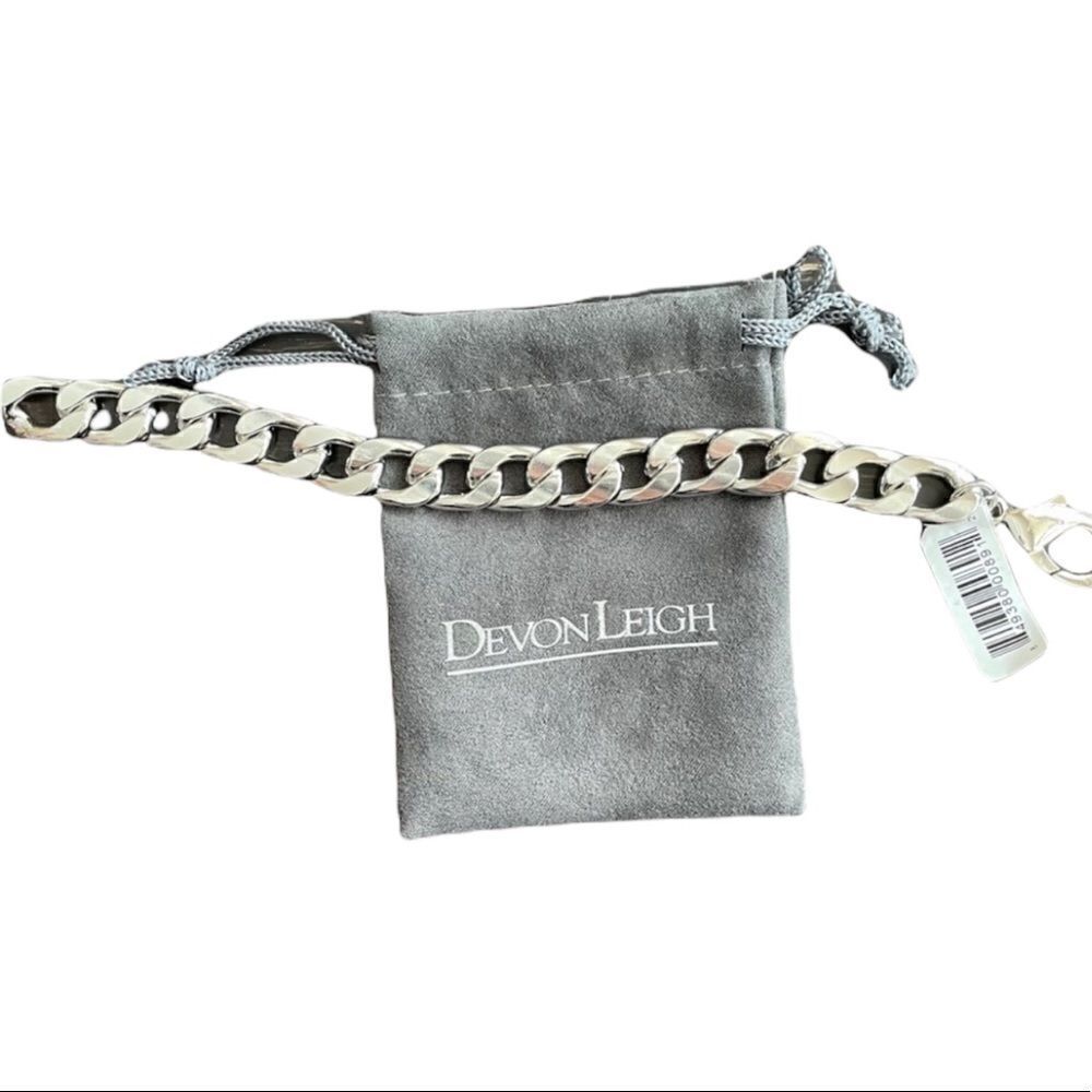Devon Leigh Silver curb link chain Bracelet